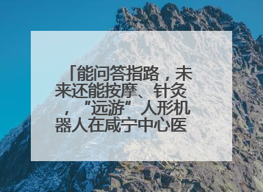 能问答指路，未来还能按摩、针灸，“远游”人形机器人在咸宁中心医院上岗