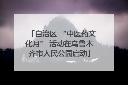 自治区 “中医药文化月” 活动在乌鲁木齐市人民公园启动