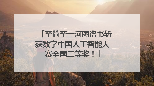 至简至一河图洛书斩获数字中国人工智能大赛全国二等奖！