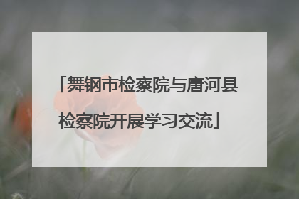 舞钢市检察院与唐河县检察院开展学习交流