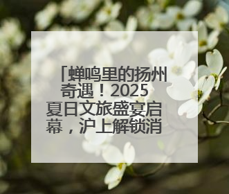 蝉鸣里的扬州奇遇！2025夏日文旅盛宴启幕，沪上解锁消费新狂欢