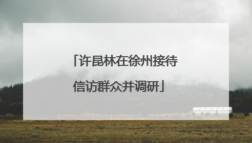 许昆林在徐州接待信访群众并调研
