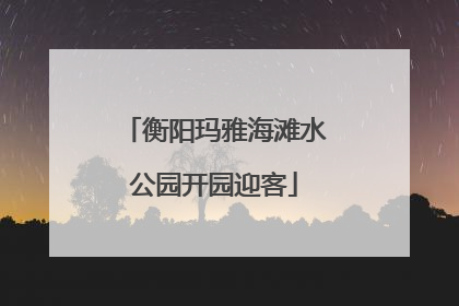 衡阳玛雅海滩水公园开园迎客