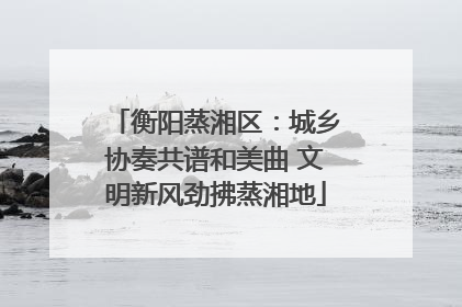 衡阳蒸湘区：城乡协奏共谱和美曲 文明新风劲拂蒸湘地