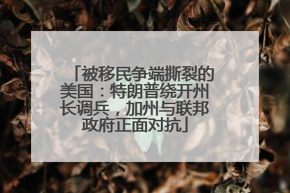 被移民争端撕裂的美国：特朗普绕开州长调兵，加州与联邦政府正面对抗