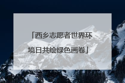 西乡志愿者世界环境日共绘绿色画卷