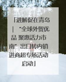 进解促在青岛｜“全球外贸优品 聚惠活力市南”出口转内销进商超专场活动启动