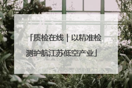 质检在线｜以精准检测护航江苏低空产业