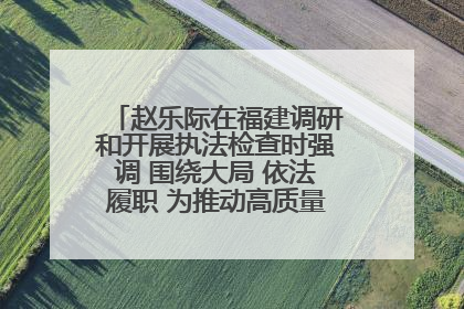 赵乐际在福建调研和开展执法检查时强调 围绕大局 依法履职 为推动高质量发展作出人大贡献