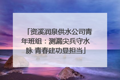 资溪润泉供水公司青年班组：测漏尖兵守水脉 青春建功显担当