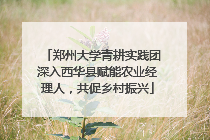 郑州大学青耕实践团深入西华县赋能农业经理人，共促乡村振兴
