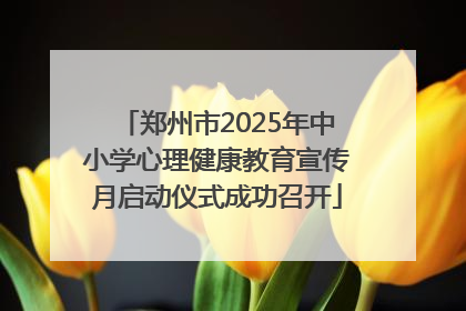 郑州市2025年中小学心理健康教育宣传月启动仪式成功召开
