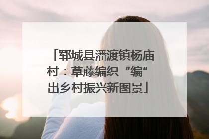 郓城县潘渡镇杨庙村：草藤编织“编”出乡村振兴新图景