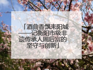 酒曲香飘耒阳城——记衡阳市级非遗传承人周后富的坚守与创新