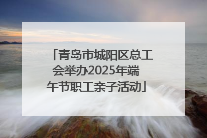 青岛市城阳区总工会举办2025年端午节职工亲子活动
