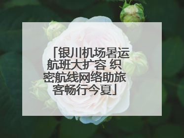 银川机场暑运航班大扩容 织密航线网络助旅客畅行今夏