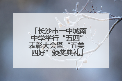 长沙市一中城南中学举行“五四”表彰大会暨“五美四好”颁奖典礼