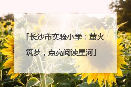 长沙市实验小学：萤火筑梦，点亮阅读星河