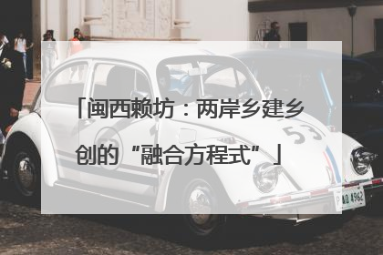 闽西赖坊：两岸乡建乡创的“融合方程式”