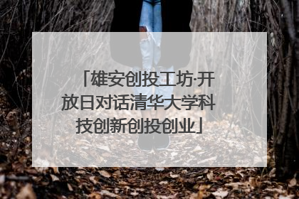 雄安创投工坊·开放日对话清华大学科技创新创投创业
