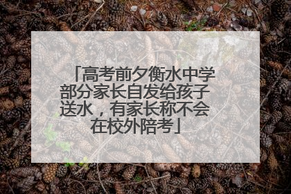 高考前夕衡水中学部分家长自发给孩子送水，有家长称不会在校外陪考