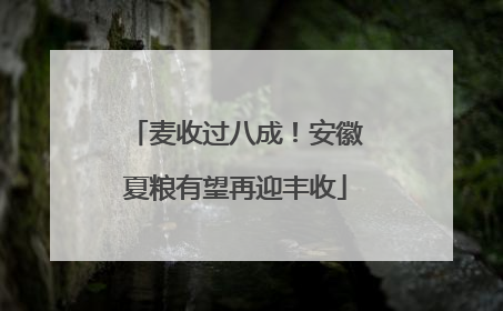 麦收过八成！安徽夏粮有望再迎丰收