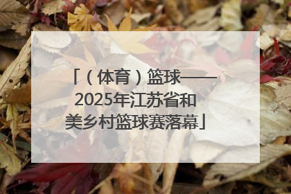 （体育）篮球——2025年江苏省和美乡村篮球赛落幕