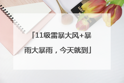 11级雷暴大风+暴雨大暴雨，今天就到