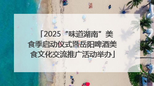2025“味道湖南”美食季启动仪式暨岳阳啤酒美食文化交流推广活动举办