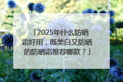 2025年什么防晒霜好用，既美白又防晒的防晒霜推荐哪款？