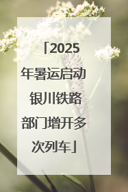 2025年暑运启动 银川铁路部门增开多次列车