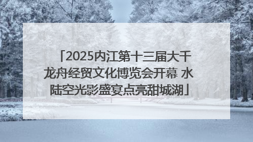 2025内江第十三届大千龙舟经贸文化博览会开幕 水陆空光影盛宴点亮甜城湖