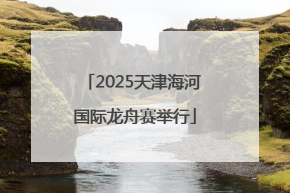 2025天津海河国际龙舟赛举行