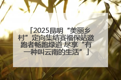 2025昆明“美丽乡村”定向集结赛福保站邀跑者畅跑绿道 尽享“有一种叫云南的生活”