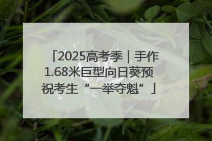 2025高考季｜手作1.68米巨型向日葵预祝考生“一举夺魁”
