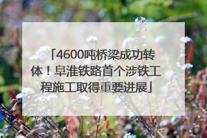4600吨桥梁成功转体！阜淮铁路首个涉铁工程施工取得重要进展