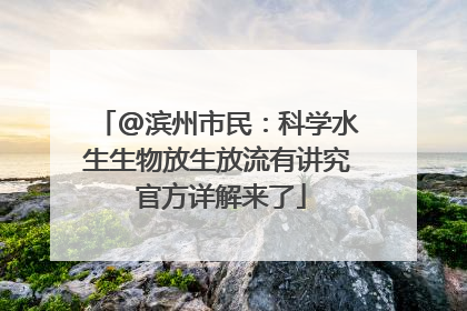 @滨州市民：科学水生生物放生放流有讲究 官方详解来了