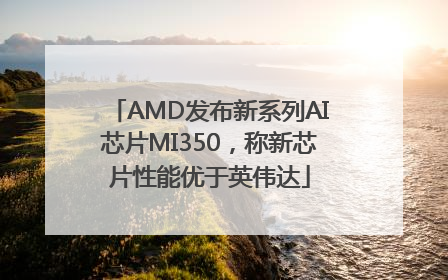 AMD发布新系列AI芯片MI350，称新芯片性能优于英伟达