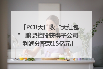 PCB大厂收“大红包” 鹏鼎控股获得子公司利润分配款15亿元